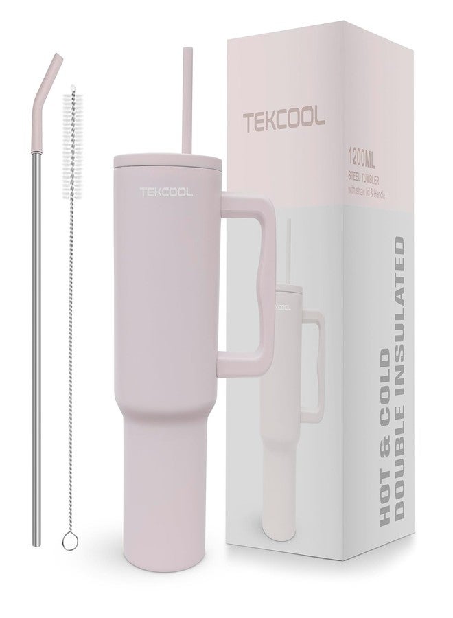 TEKCOOL Tumbler with lid and Straw 1200ML Cup Stainless Steel Hot and Cold with Handle and Lid 2 Straw Vacuum Insulated Tumbler for Water, Iced Tea or Coffee Office Gym Travelling - Image 1